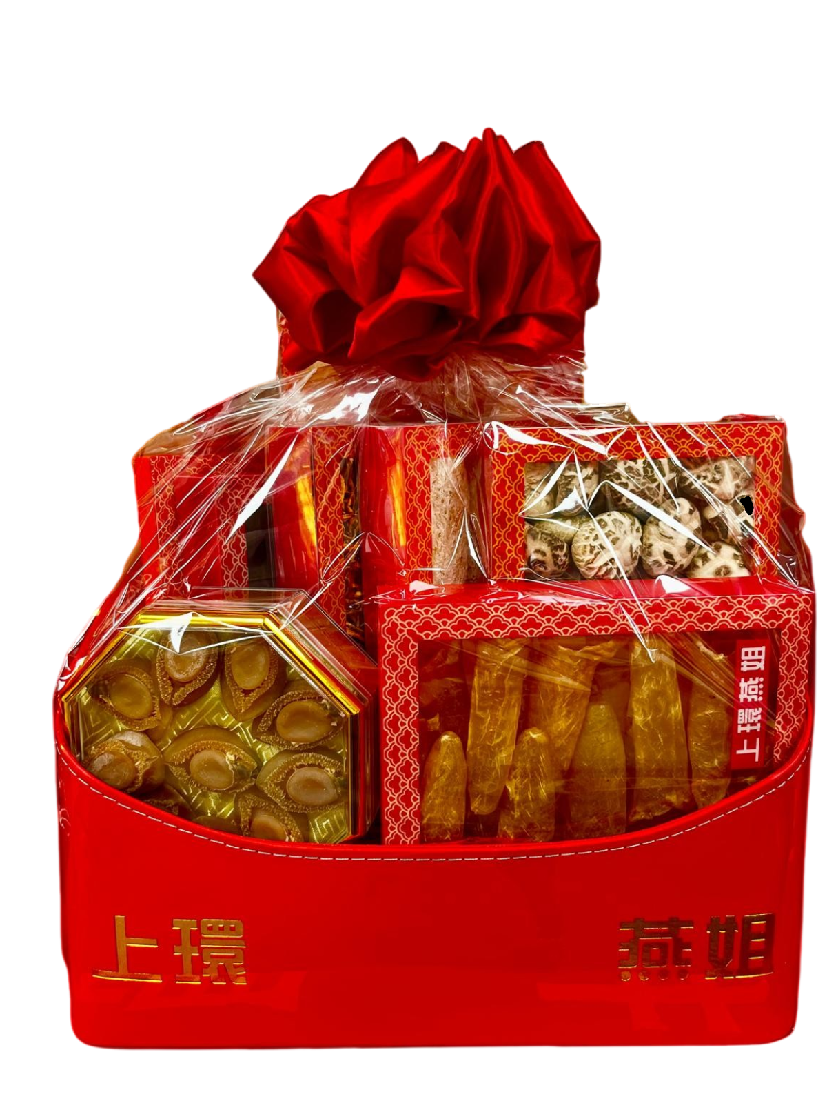 頂級海味乾貨禮籃C：南非乾鮑、花膠筒、螺片、花菇、髮菜、竹笙、金蟲草孢子 | 2026 商務送禮/賀歲/祝壽首選